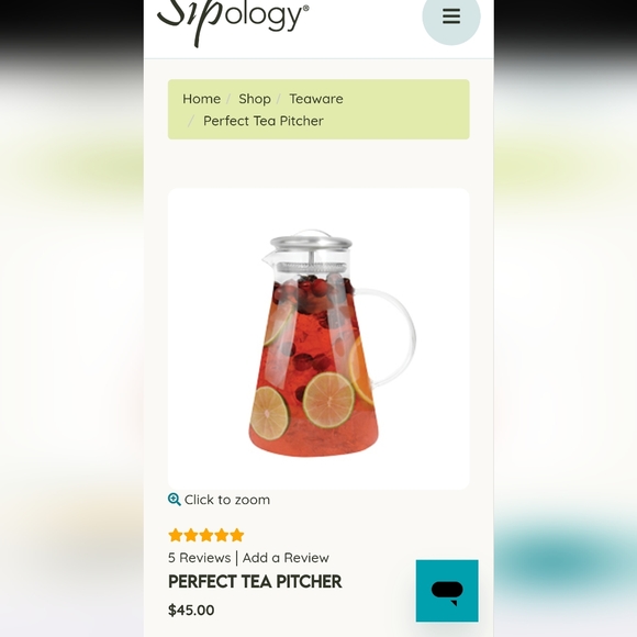 Steeped Tea Perfect Tea Pitcher - Picture 6 of 6